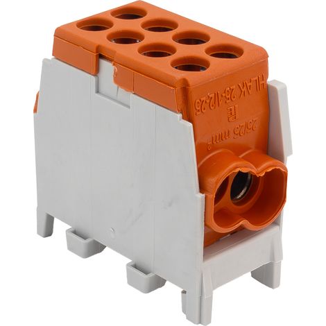 Morsetto di derivazione per blocco di distribuzione Hlak 25-1/2/25 M2 marrone bridge 1P 1.5-25 mm2 Pollmann 2080191 (1/5)