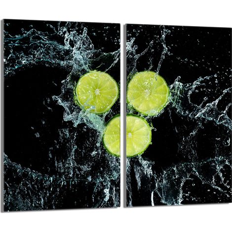 Glasschutzplatte für den Herd 2x30x52 Zitrone (1/5)