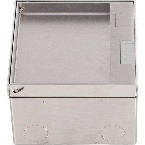 Boîtier de prise de sol USB-C de type C, style marbre, en acier inoxydable, conforme aux normes européennes, 250 V CA, couvercle rabattable, dimensions standard européennes (1/5)