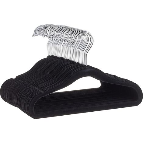 Lot de 50 cintres, velours antidérapant, profil fin, plastique robuste, pour bébé et enfant (1/5)