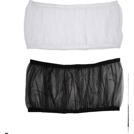 Lot de 2 housses en filet pour cage à oiseaux dimensions 40 x 150 à 220 cm en polyester avec protection contre les éclaboussures et la poussière couleurs noire et blanche (1/5)