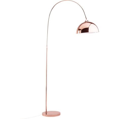 Lámpara de pie cobre 160 cm metal diseño curvo decorativo retro glamour Candella (1/5)