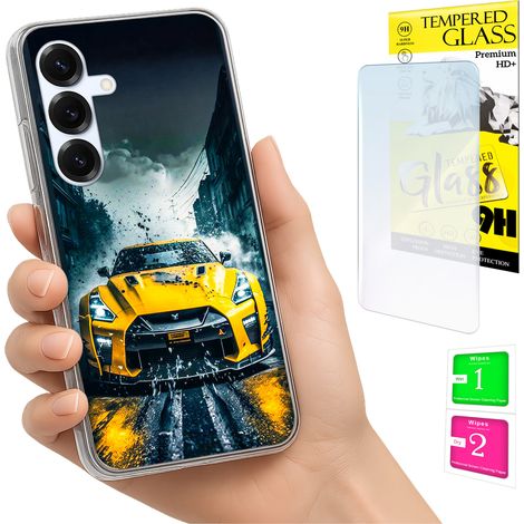 Custodia per Samsung Galaxy S25 FE, cover fotografica, cover posteriore + vetro 9H (1/5)