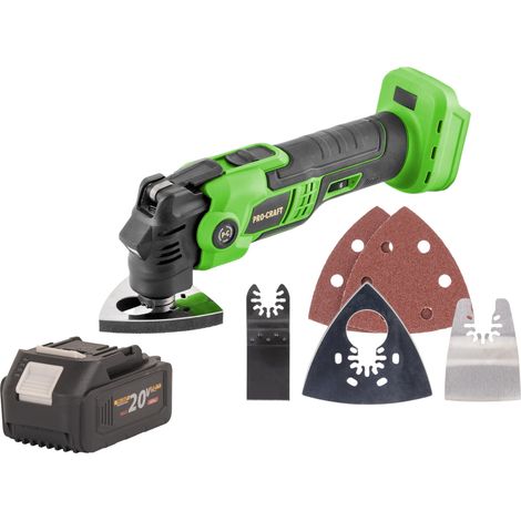 Procraft PMT22bb Akku Multifunktionswerkzeug 20 V Brushless + 1x Akku 4,0 Ah - ohne Ladegerät