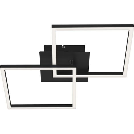 Plafonnier LED orientable, plafonnier à intensité variable, 24 watts, 1.800 lumens, 3.000 kelvins, noir, 620x368x73mm (LxlxH) 3210-015 (1/3)