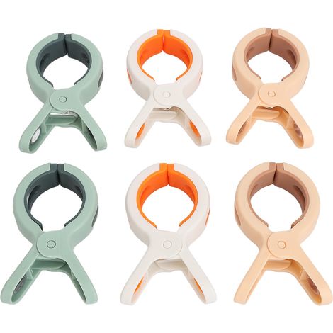 6 attaches anti-vent pour serviettes de plage multifonctions, clips de séchage inoxydables pour couvertures, pinces pour chaise de plage, accessoires de piscine (1/5)