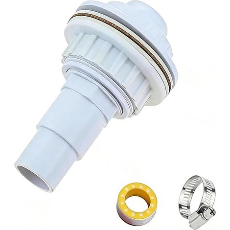 Buse De Refoulement Piscine Buse De Sortie Piscine Reglable  Pour Raccord Tuyau 32 Mm/38 mm Otule Réglable Piscine Courroie Filetée Collier Serrage Rotule Réglable (1/5)