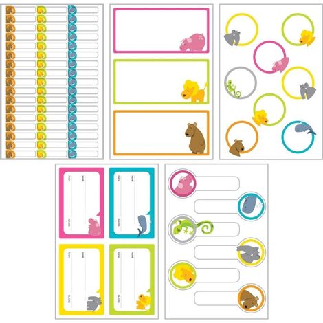 LIVING Kinder 16x Buch-Etiketten 47,5x73mm