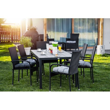 AURA SIT Gartenstuhlkissen 40x40cm Grau (1/4)