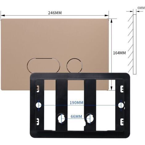 NALOOKAMIC Plaque De Commande Wc,Plaque De Déclenchement,Double Déchargement,Avec Jeu De Tiges D'Échappement,Cadre De Fixation,Plaque D'Actionneur Compatible Avec Geberit Sigma 01,20,30,50,Up 320,300-