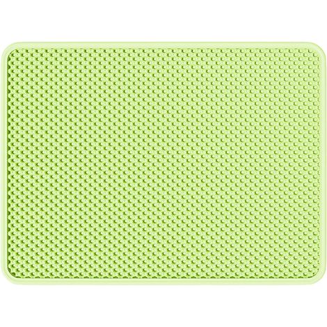 Grand tapis de litière pour chat 120 x 70 cm En EVA Design nid d'abeille Étanche Double couche Design nid d'abeille Pour Litter (1/5)