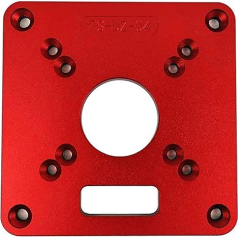 Einlegeplatte für Namvo RT0700C Frästisch, 120 x 120 x 8 mm Aluminium-Schneidring, anschraubbarer Klapptisch für die Holzbearbeitung