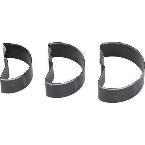 Lot de 3 matrices de découpe en forme de lune, en acier allié, pour perforer le cuir creux et réaliser des travaux manuels (hauteur : 70 mm, 62 mm et 53 mm). (1/5)