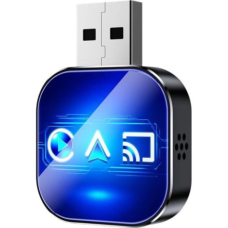 Adaptador USB Mirror Link para CarPlay inalámbrico Android Auto Smart AI Box CarPlay con cable a inalámbrico (1/5)