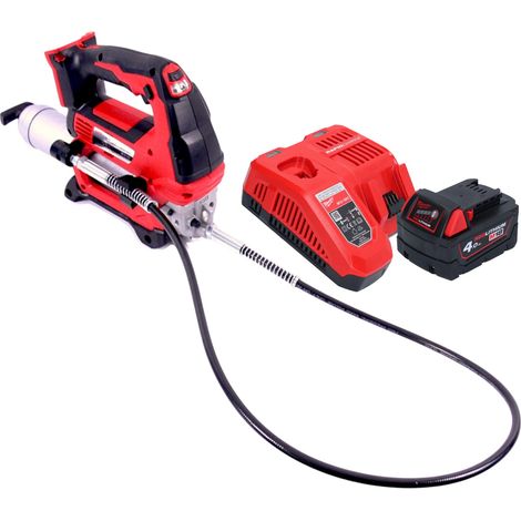 Milwaukee M18 GG-401 ingrassatore a batteria 18 V 690 bar + 1x batteria ricaricabile 4,0 Ah + caricatore