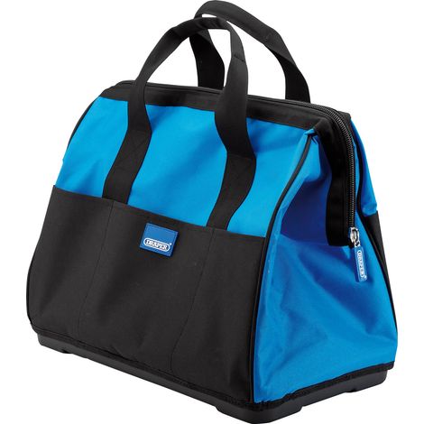 DRAPER TOOL BAG 17"" 440MM OPEN MOUTH HARD BASE STORAGE TOTE BAG CADDY CASE 35570 (1/5)