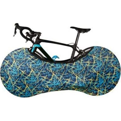 KLVGTIFS PUHousse de vélo vtt route vélo équipement de protection roues anti-poussière couverture de cadre, 150 60 cm, bleu brillant (1/4)