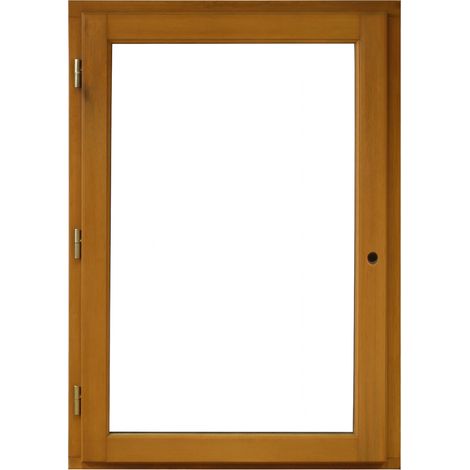 Gdmenuiseries – Fenêtre bois 1 vantail H95 x L60 cm – Tirant gauche – Double vitrage isolant 4/16/4 avec gaz argon – Performance thermique Uw 1,5 (1/5)