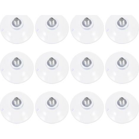 de 12 ventouses transparentes avec vis et crous pour meubles (1/5)