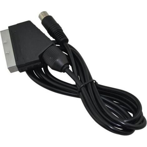 Cable Péritel AV - Pour Sega Mega Drive MD 2 Et Genesis 2 - Version NTSC Et PAL - Longueur 1,8 M - Noir (1/4)