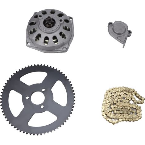 Couronne 68T et cloche d'embrayage 6T, pignon 25H pour moto mini pocket bike 47cc 49cc, quad ATV, boîte de vitesses arrière, chaîne de transmission. (1/5)