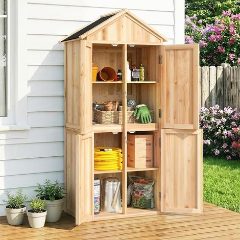 Armoire à outils extérieure avec étagères amovibles