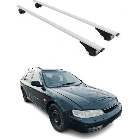 OMAC Barres de toit pour Honda Accord mk5 1994-1998 – TÜV / DIN 75302:2019 – Antivol inclus – Charge max 75 kg – 2 barres Argent (1/4)