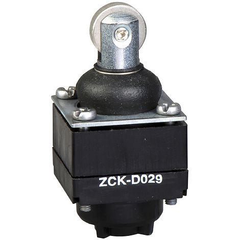 ZCKD - Testa per interruttore di posizione - spingitore a rullo metallico diametro 12 mm con soffietto - temperatura -25 a +70 °C - ZCKD029 (1/2)