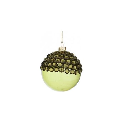 Boule de Noël en verre Vert JEWEL Boule de Noël 8 cm