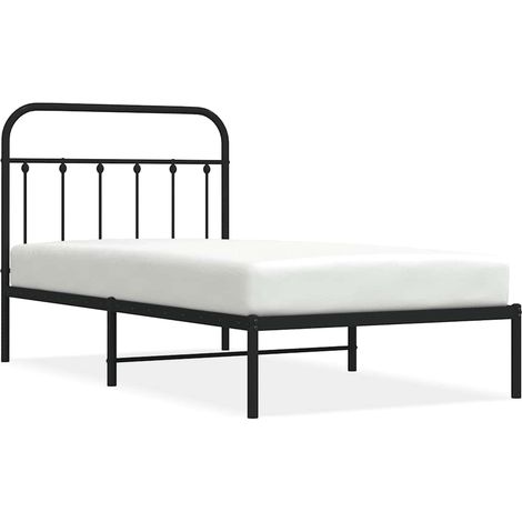 Maison Exclusive - Estructura cama sin colchón con cabecero metal