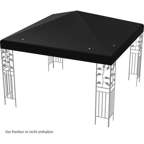 Pavillon ersatzdach 300x300 cm schwarz wasserdicht