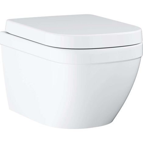 Grohe – Wandklosett spülrandlos mit WC-Sitz SoftClose – Triple Vortex Spülung – Abgang waagerecht – aus Sanitärkeramik – 39554000 (1/5)