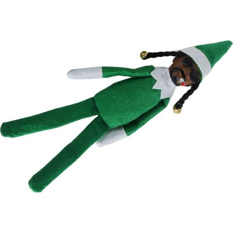 Poupée elfe de Noël de 25 cm en résine, peluche, décoration de Noël pour la maison, les fêtes et les festivals, verte, type B (1/5)