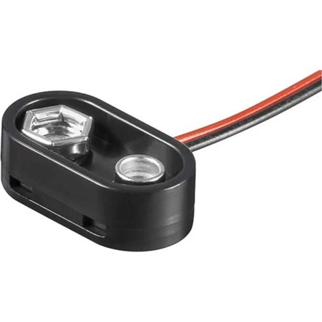 aggancio per batteria 9 volt con cavo di connessione 24,5 x 12,8 mm