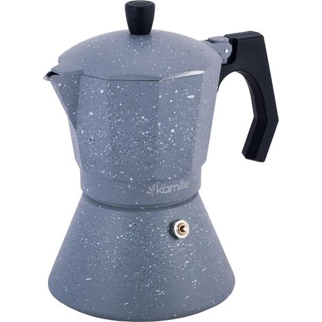 Cafetière italienne en granit, modèle expresso 300 ml, camomille KM-2517GR (1/5)