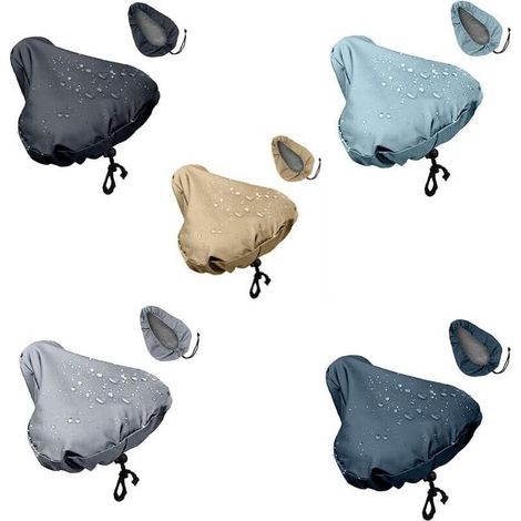 Set of 5 Protector of selle cover of selle of bicycle waterproof Cover living room of garden - Blue ciel + gray + blue marine + black + white broken (1/5)