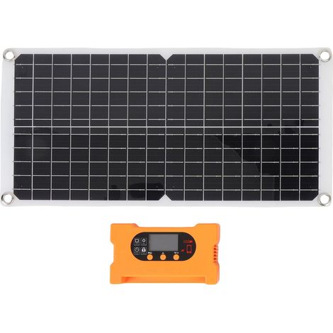 Panneau solaire 17 W avec contrôleur 10 A, charge rapide QC3.0 en silicium monocristallin, kit de chargeur solaire pour voiture, camping-car et bateau (1/5)