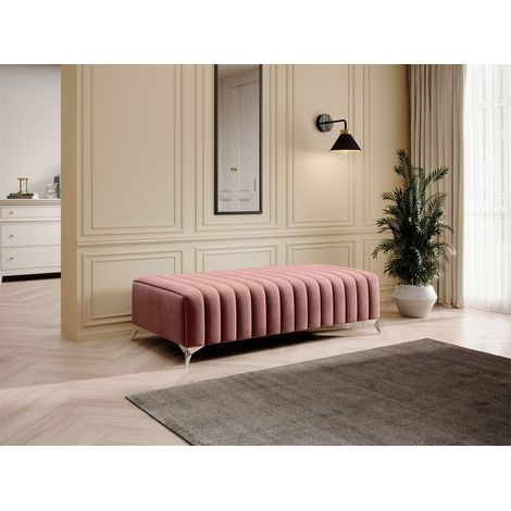 Polsterhocker Designerhocker Hocker ELENI Stoff Monolith Altrosa (1/5)