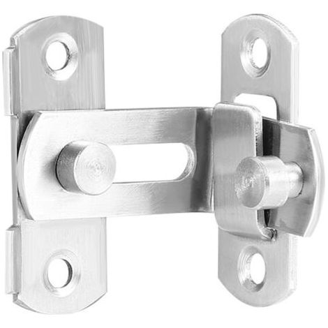 royaluxe-Loquets et verrous (2 pack) 90 degrés flip serrure de porte angle droit courbé boucle de porte boulon serrure de porte de grange serrure de porte coulissante serrure de porte spéciale (1/5)