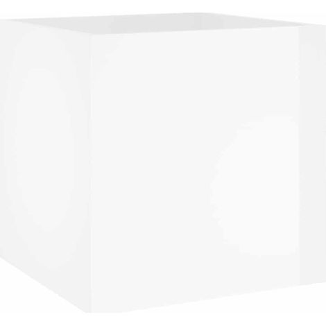Maison Exclusive - Jardinera de madera de ingeniería blanca brill (1/5)