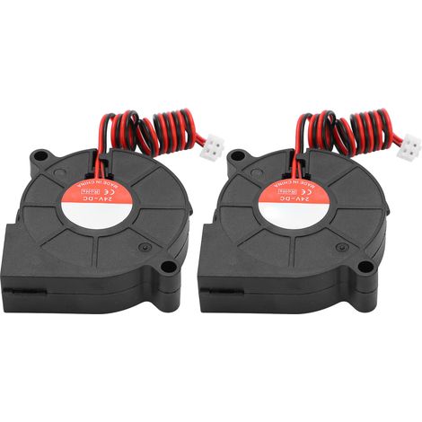 Ventilateur de refroidissement turbine 5015 24V DC 50x50x15mm pour imprimante 3D Ender-3 CR10 - lot de 2 pièces, accessoires de refroidissement haute performance (1/5)