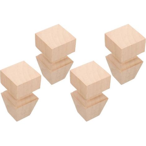 Pieds de meubles de rechange, pieds de canapé, pieds de meubles en bois, ensemble de 4 pièces, kaki (1/5)