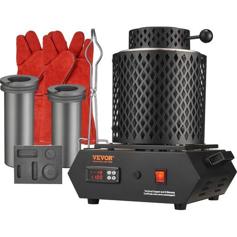 SIHAO elektrischer Schmelzofen 1350W 1150℃ Brecher für Gold Silber Kupfer Alum (1/5)