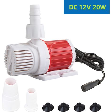 Zoternen Pompe aquarium DC12V 1000-1200L/h - Silencieuse, protection sèche, kit complet (buses 13mm/20mm) (1/5)
