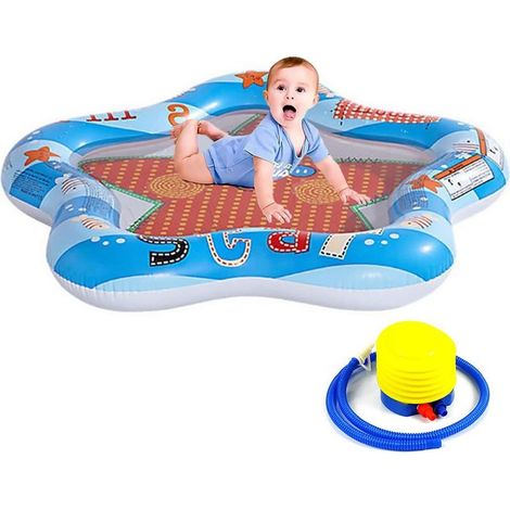 YMYNY Pataugeoire, piscine pour enfants avec pompe à air, pataugeoire bébé, piscine gonflable, petite pataugeoire bébé pour enfants, pataugeoire intérieure et extérieure (1/5)