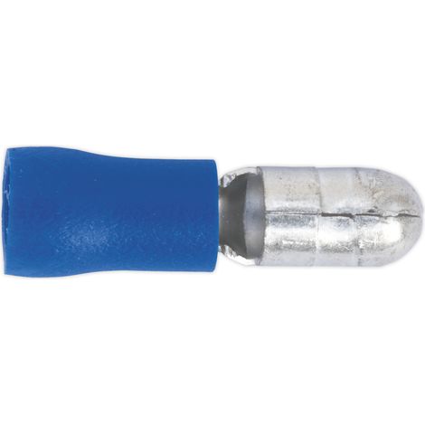 Sealey BT11 Male Bullet Terminal 5mm, Blue - Pack of 100