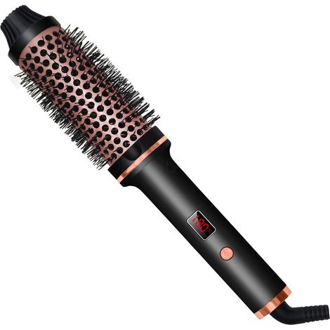 Thermal Brush 38 mm Brosse Thermique,120-210 ℃ Température Réglable, Utilisé Comme Peigne, Brosse Chauffante, Fer à Friser,Brosse à Friser Double Tension (1/5)