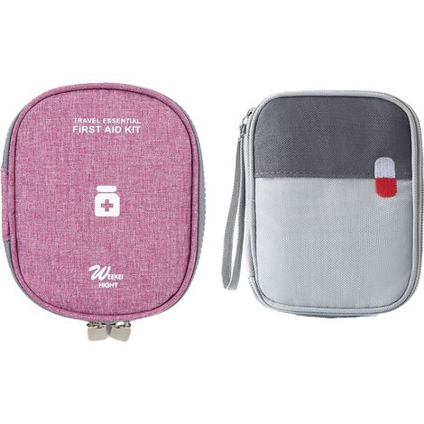 Kit De Premiers Secours - Sac Vide Organisateur De Médicaments - Ouverture Totale Par Glissière - Pour Voyage Bureau Extérieur - 1 Pièce (1/5)