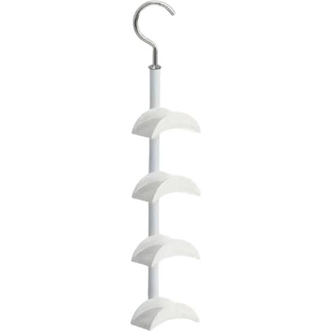 Porte-manteau suspendu - Crochets de suspension - 38,6 x 7,1 x 4,2 cm - Acier inoxydable - Blanc (1/5)