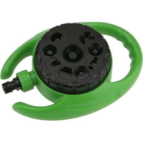 Système d'arrosage automatique rotatif à 360° avec tourelle et 9 jets fixes. Tête d'arrosage pour jardin. (1/3)